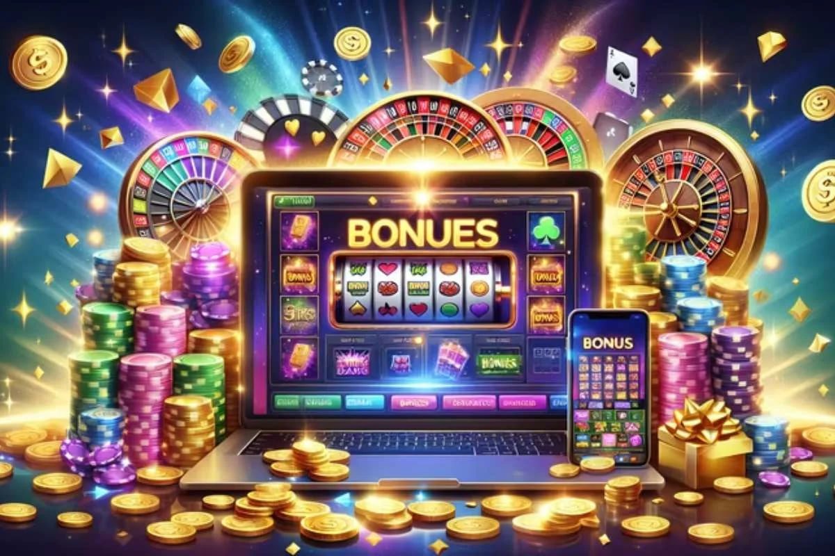 Base game symbols and grid Bonanza Gold base game spin with gemstone symbols